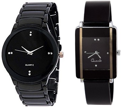 LEBENSZEIT SUPER HIT COLLECTION FASTSELLING BLACK LOVER COMBO Watch  - For Couple   Watches  (LEBENSZEIT)