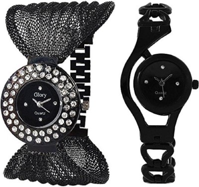 ReniSales New Beuty & Beasts Choice Special Black Combo For Gift Watch  - For Girls   Watches  (ReniSales)