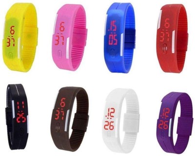 DCMR DCMR Multicolour Digital Watch - Pack of 8 Watch  - For Boys & Girls   Watches  (DCMR)