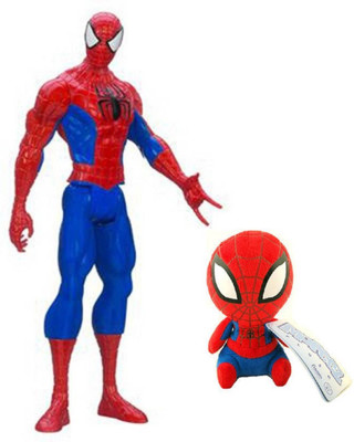 

Royle Katoch COMBO SPIDERMAN ACTION FIGURE (30 CM) & IMPORTED PLUSH MADE SOFT TOY (12 CM)(Multicolor)