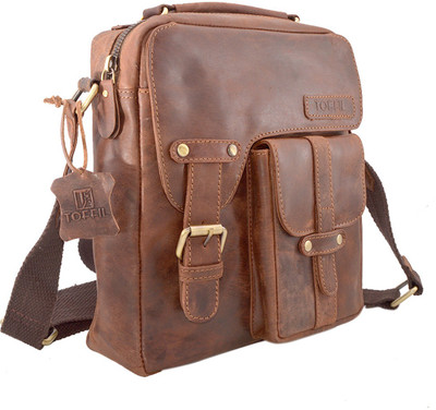 TOFFIL TOFFIL Brown Side Bag Shoulder Bag(Brown, 9 L)