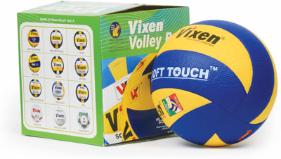 

Vixen Soft Touch Volleyball - Size: (Pack of 1, Yellow, Blue, Blue;yellow