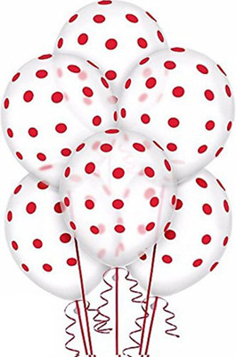 

Shop Online Printed WHITE POLKA DOT Balloon(White, Pack of 10)