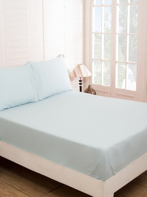 Maspar 200 TC Cotton Double Plain Bedsheet(1 Bedsheet, 2 Pillow Covers, Blue) Maspar 200 TC Cotton Double Plain Bedsheet(1 Bedsheet, 2 Pillow Covers, Blue)