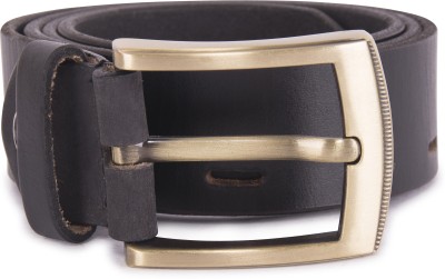 

PRINCE ENTERPRISES Men Party Black Genuine Leather Belt