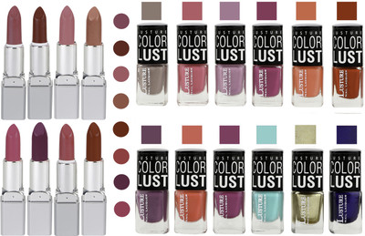 

Ramble Lipstick and Nail polish Neon Shades Gift Pack set combo(Set of 20)
