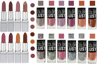 

Ramble Lipstick and Nail polish Neon Shades Gift Pack set combo(Set of 20)