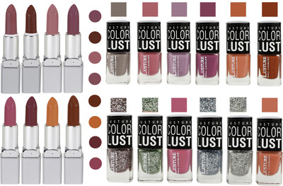 

Ramble Lipstick and Nail polish Neon Shades Gift Pack set combo(Set of 20)