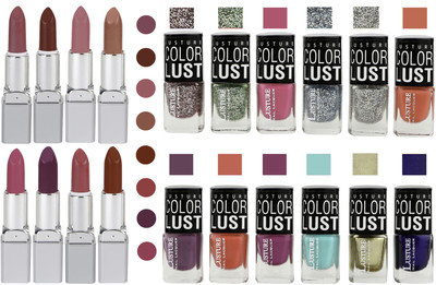 

Ramble Lipstick and Nail polish Neon Shades Gift Pack set combo(Set of 20)