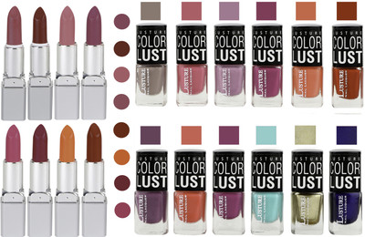 

Ramble Lipstick and Nail polish Neon Shades Gift Pack set combo(Set of 20)