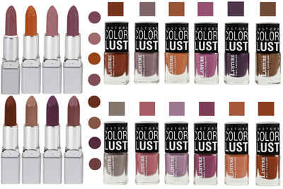 

Ramble Lipstick and Nail polish Neon Shades Gift Pack set combo(Set of 20)