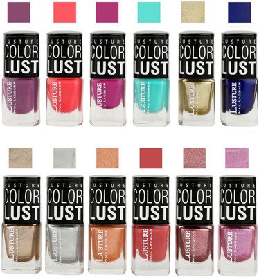 Ramble Dynamic Colors Unique Nail Polish Combo Purple(Pack of 12)