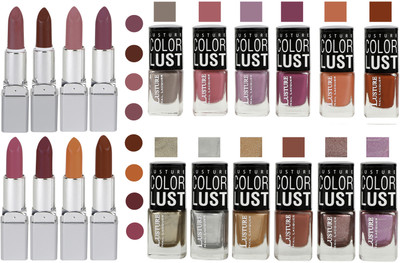 

Ramble Lipstick and Nail polish Neon Shades Gift Pack set combo(Set of 20)