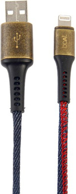 

boAt LTG-Denim700 Lightning Cable(Black, Red)