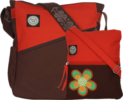 

Anekaant Messenger Bag(Brown, Red)