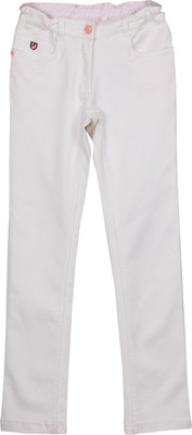 US Polo Kids Regular Girls White Jeans