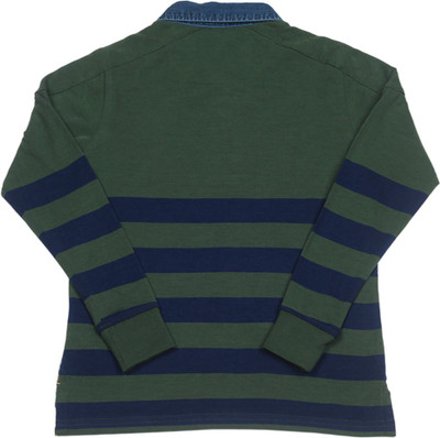 

US Polo Kids Boys Solid Cotton T Shirt, Dk green