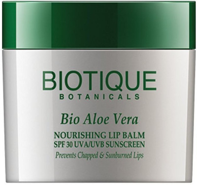 

Biotique Bio Aloe Vera Nourishing Lip Balm Spf 30 Uva/Uvb Sunscreen Prevents Chapped & Sunburned Lips Aloe Vera(Pack of: 1, 12 g)