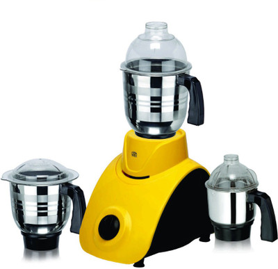 

Viaan 750W Regular Mixer Grinder with 3 Stainless Steel Jars 750 W Mixer Grinder(Yellow, 3 Jars)