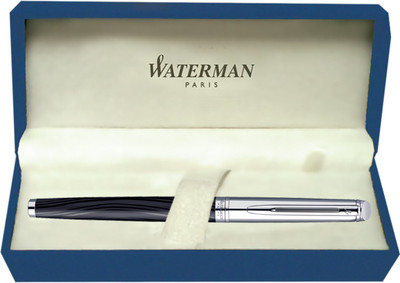 Waterman Hemisphere Dlx Silk Blk CT Roller Ball Pen