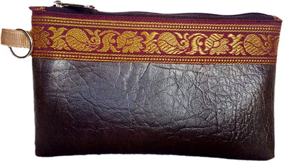 

AUK Women's Leather Money Coin Purse(Brown)
