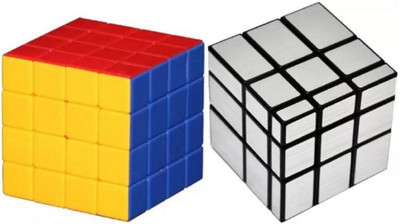 

Rubik's Challenge Silver Mirror & Stickerless 4x4x4 Rubik Speed Cube - Combo(2 Pieces)