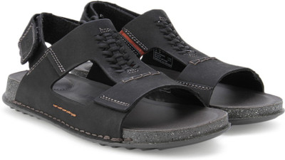 

Clarks Men Black Nubuck Sandals