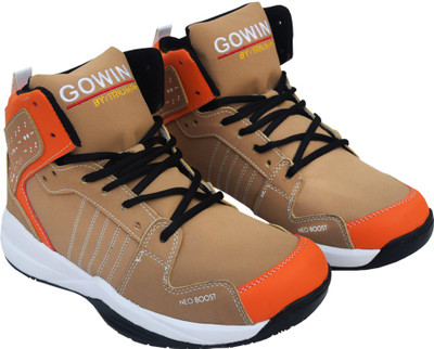 

Gowin By Triumph Neo Boost_Brown/Orange Basketball Shoes For Men(Brown, Orange, White