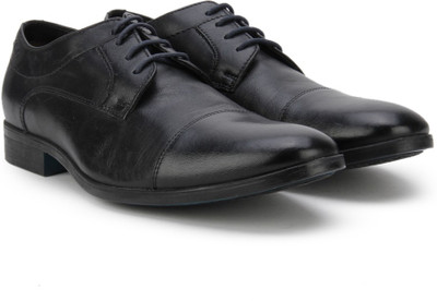 

Clarks Banfield Cap Black Leather Lace Up For Men(Black, Black leathe