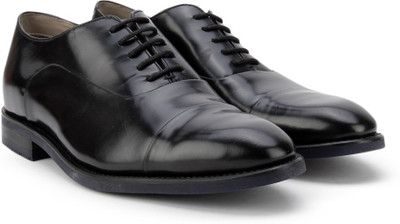 

Clarks Swinley Cap Black Leather Lace Up For Men(Black