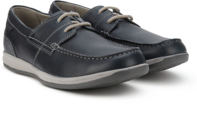 

Clarks Fallston Style Navy Leather Loafers For Men(Navy