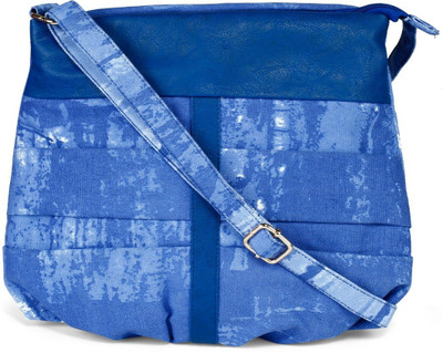 

Cappuccino Women Casual Blue Canvas Sling Bag