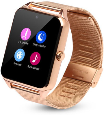 

Onskart Touch Screen Cell Phone Bluetooth Camera Bluetooth Sport Bracelet New Arrival Smartwatch(Gold Strap Free Size)