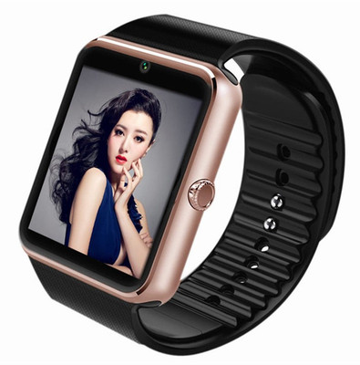 

Onskart Quad Band Bluetooth with sim card slot, sd card slot, camera Smartwatch(Black Strap Free Size)