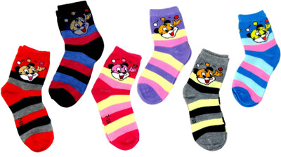 

Neska Moda Boys & Girls Solid Ankle Length(Pack of 6, Multicolor