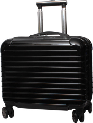 

Icarry Italy  Inch Polycarbonate 4Wheel Overnighter With TSA Lock Cabin Luggage -  inch(Black