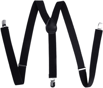 

BnB Y- Back Suspenders for Men, Boys, Women, Girls(Black)