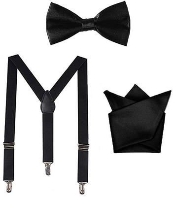 

BnB Y- Back Suspenders for Men, Boys, Women, Girls(Black)