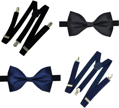 

BnB Y- Back Suspenders for Men, Boys, Women, Girls(Black, Blue)