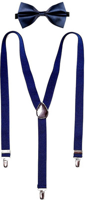 

BnB Y- Back Suspenders for Men, Boys, Women, Girls(Blue)
