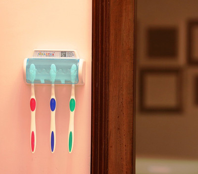 

Anantha Products Wall Mount Plastic Toothbrush Holder(Blue, Wall Mount)