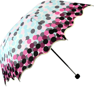 

SURPRIAM Black Big Polka Dots Umbrella(Black)