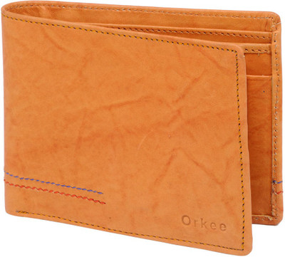 

Orkee Men Tan Genuine Leather Wallet(5 Card Slots), Tan-08