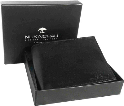 

NUKAICHAU Men Black Genuine Leather Wallet(7 Card Slots), Blk107 7