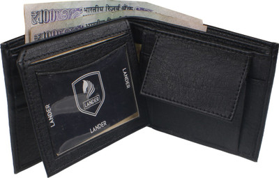 

LANDER Men Black Artificial Leather Wallet(4 Card Slots)
