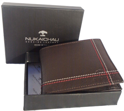 

NUKAICHAU Men Brown Genuine Leather Wallet(4 Card Slots), Brn 4