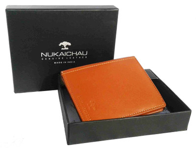 NUKAICHAU Men Tan Genuine Leather Card Holder(8 Card Slots), Tan card 8