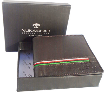 

NUKAICHAU Men Brown Genuine Leather Wallet(4 Card Slots), Brn 4 clr