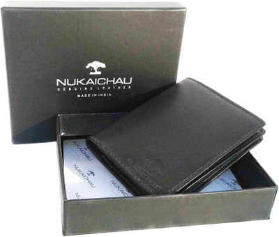 

NUKAICHAU Men Black Genuine Leather Card Holder(30 Card Slots), Card blk 25