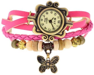 SRK ENTERPRISE Vintage Pink Butterfly Bracelet Watch  - For Girls   Watches  (SRK ENTERPRISE)